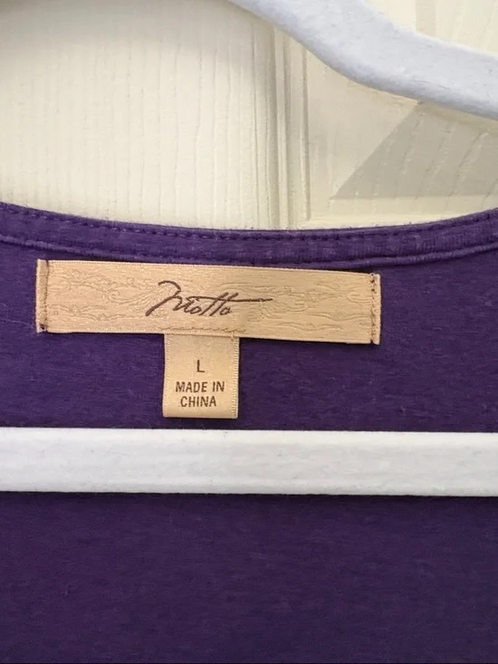 Purple Pleated Scoop Neck Women's Dress - Picture 2 of 4